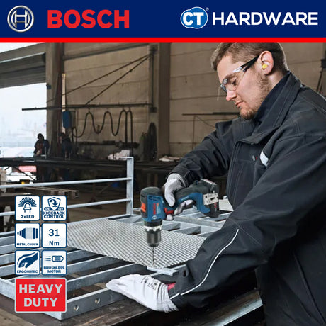 Bosch GSB18V65 Cordless Brushless Impact Drill 18V | 13 MM | 65/31NM Come with 2x 2.0Ah 18V Battery & Charger