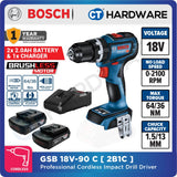 Bosch GSB 18V-90 C Professional Cordless Brushless Impact Drill 18V | SOLO | 1-Battery | 2-Battery [06019k61l0 | GSB18V90CSOLO]