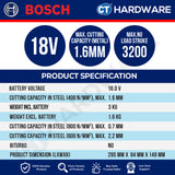 Bosch PRO GSC 18V-16 E Cordless Metal Shear 18V 0601926300 (Body Only | 1-Battery | 2-Battery)