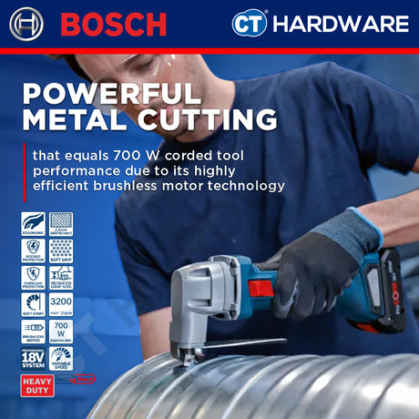 Bosch PRO GSC 18V-16 E Cordless Metal Shear 18V 0601926300 (Body Only | 1-Battery | 2-Battery)