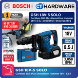 Bosch GSH 18V-5 SOLO Cordless SDS Max Demolition Hammer 18V 8.5J GSH18V5SOLO Chiseling & Demolition Works