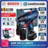 Bosch GSR 120-LI Professional Cordless Drill/Driver 12V | Full Set | SOLO | 1-Battery [GSR120LIGEN2]