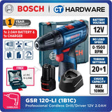 Bosch GSR 120-LI Professional Cordless Drill/Driver 12V | Full Set | SOLO | 1-Battery [GSR120LIGEN2]