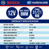 Bosch PRO GSR 12V-32 FC Cordless Screwdriver 12V 06019N7181 (Body Only | 2-Battery)