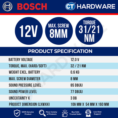 Bosch PRO GSR 12V-32 FC Cordless Screwdriver 12V 06019N7181 (Body Only | 2-Battery)