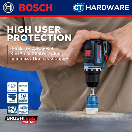 Bosch PRO GSR 12V-32 Cordless Drill Driver 12V 06019N7080 (Body Only | 2-Battery)