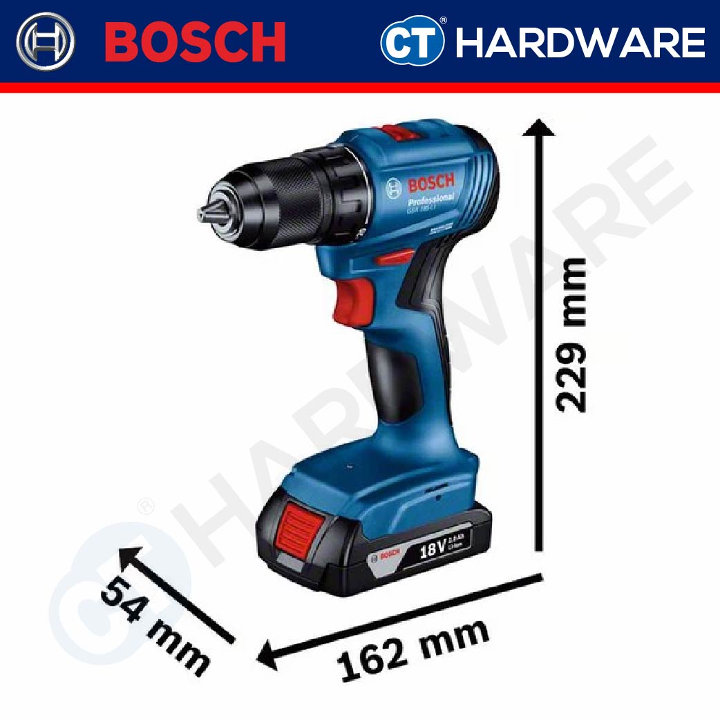 Bosch GSR 185-LI Professional Cordless Brushless Drill/Driver 18V [06019K30L2 | GSR185LI]