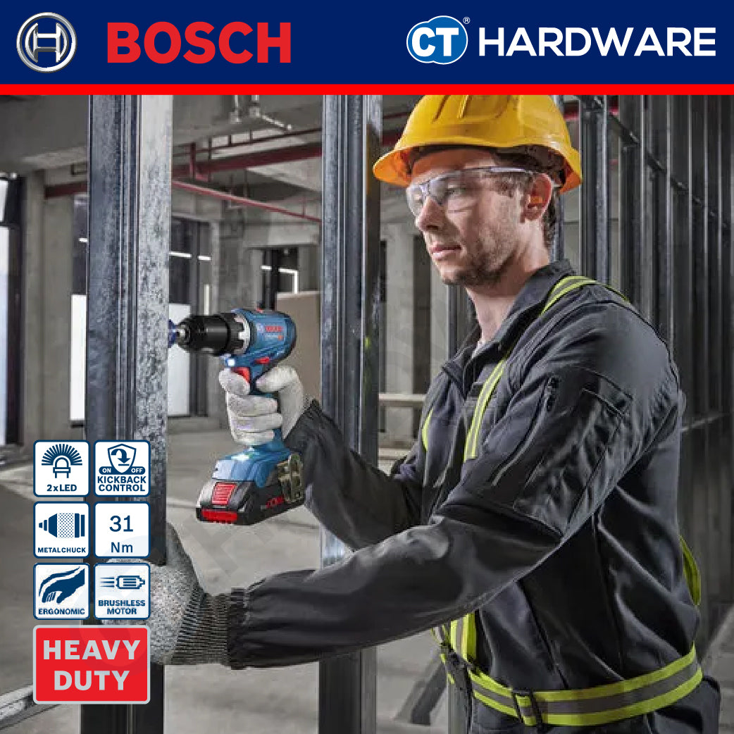 Bosch GSR18V65 Cordless BL Screw Driver 18V | 13 MM | 65/31NM Come with 2x 2.0Ah 18V Battery & Charger