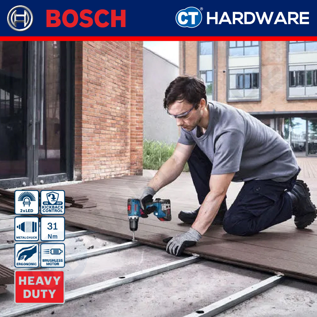 Bosch GSR18V65 Cordless BL Screw Driver 18V | 13 MM | 65/31NM Come with 2x 2.0Ah 18V Battery & Charger