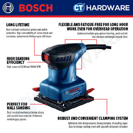 Bosch PRO GSS 140 Orbital Sander 220W [06012A80L0]