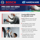 Bosch PRO GSS 140 GEN2 Palm Sander 220W 14,000 RPM 28,000 OPM [06012A80L1]
