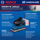Bosch PRO GSS18V-18 Cordless Orbital Sander 18V 06019R70L0 (Body Only | 1-Battery | 2-Battery)