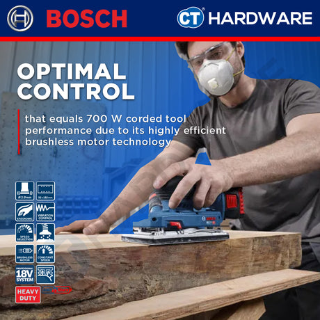 Bosch PRO GSS18V-18 Cordless Orbital Sander 18V 06019R70L0 (Body Only | 1-Battery | 2-Battery)