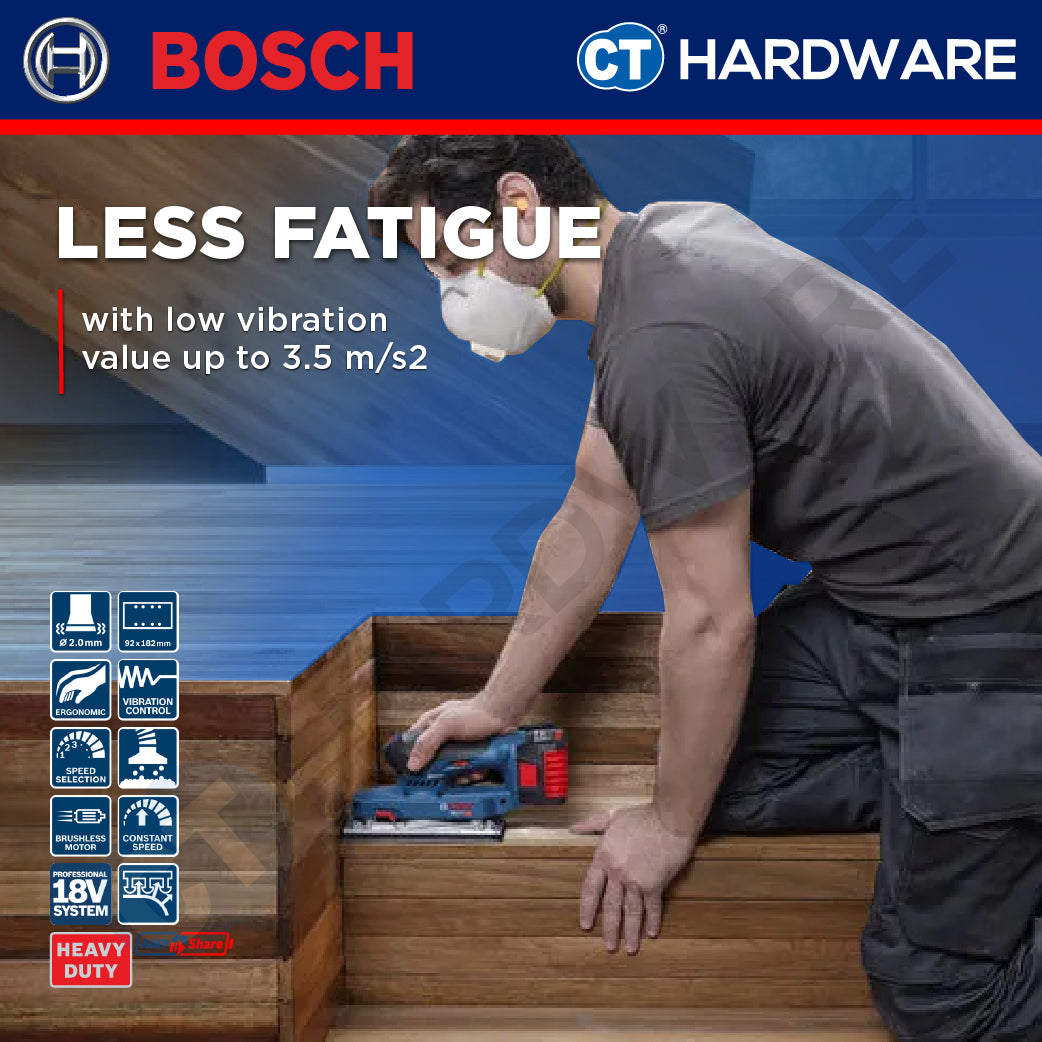 Bosch PRO GSS18V-18 Cordless Orbital Sander 18V 06019R70L0 (Body Only | 1-Battery | 2-Battery)