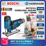 Bosch GST 12 V-LI Professional Cordless Jigsaw 12V | SOLO | 2.0Ah [06015A10L1 | GST12VLISOLO]