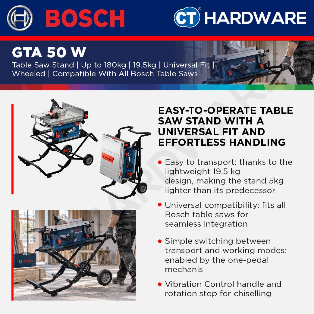 Bosch PRO GTA 50 W Table Saw Stand 180kg [0601B57000]