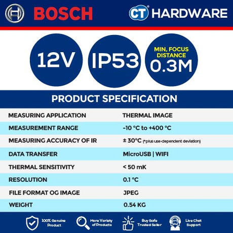 Bosch GTC400C Professional Thermo Imaging Camera -10 °C to +400 °C [0601083150 | GTC400C]