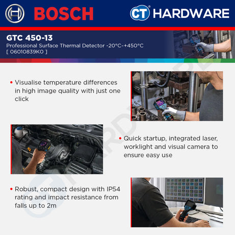 Bosch GTC 450-13 Surface Thermal Detector -20°C~+450°C GTC45013 Thermal Camera