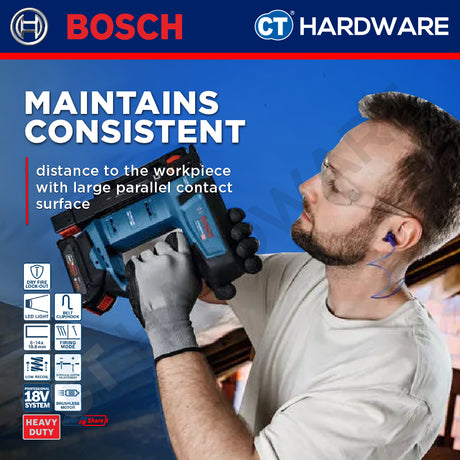 Bosch PRO GTH 18V-14 Cordless Wood Stapler 18V 0601482880 (Body Only | 1-Battery | 2-Battery)