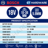 Bosch PRO GTH 18V-38-2 M Cordless Brushless Stapler 18V 18ga Solo [0601482D80]