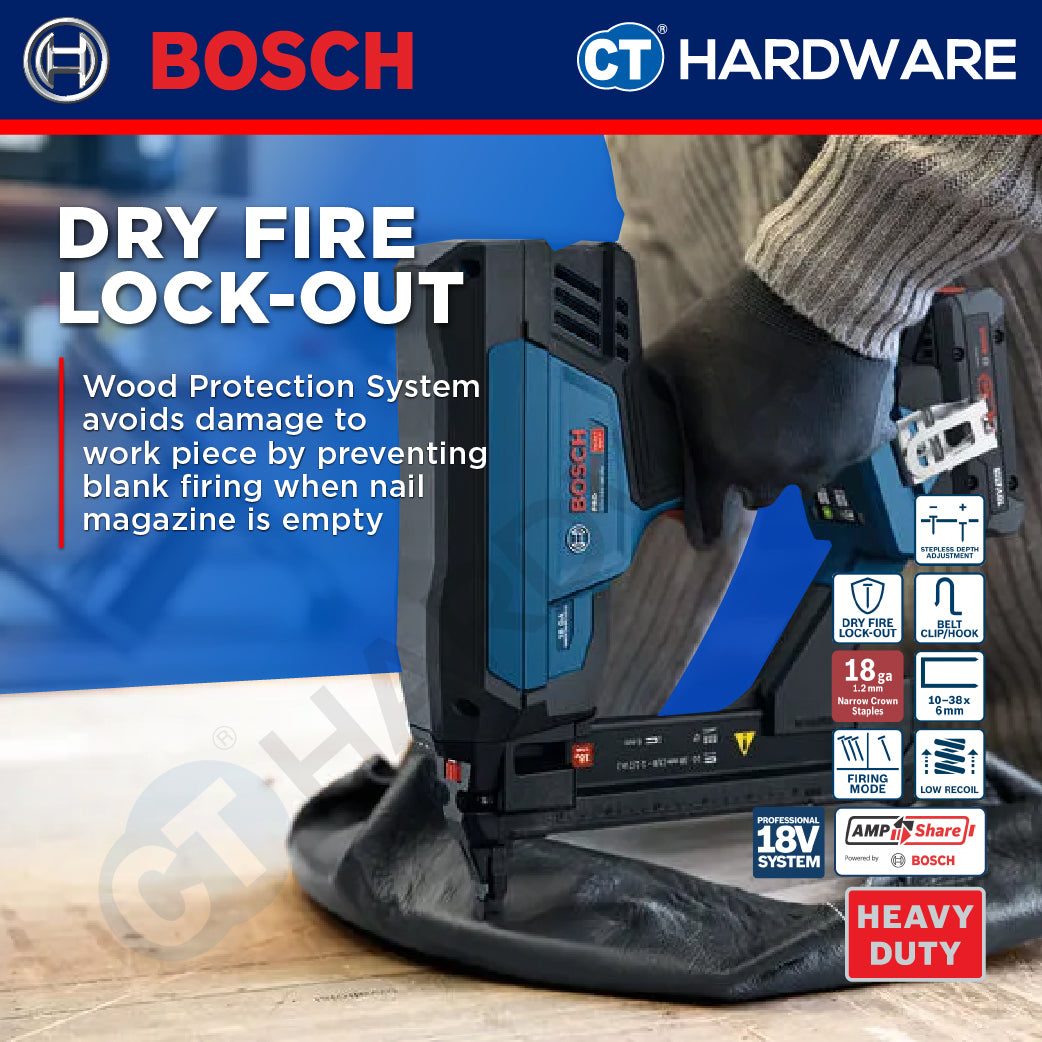Bosch PRO GTH 18V-38-2 M Cordless Brushless Stapler 18V 18ga Solo [0601482D80]