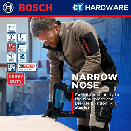 Bosch PRO GTH 18V-38-2 M Cordless Brushless Stapler 18V 18ga Solo [0601482D80]