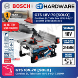 Bosch PRO GTS 18V-70 Cordless Table Saw 18V 0601B441K0 (Body Only | 2-Battery)