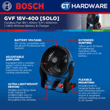 Bosch PRO GVF 18V-400 Cordless Jobsite Fan 18V 400m³/h Solo [06019U1480]