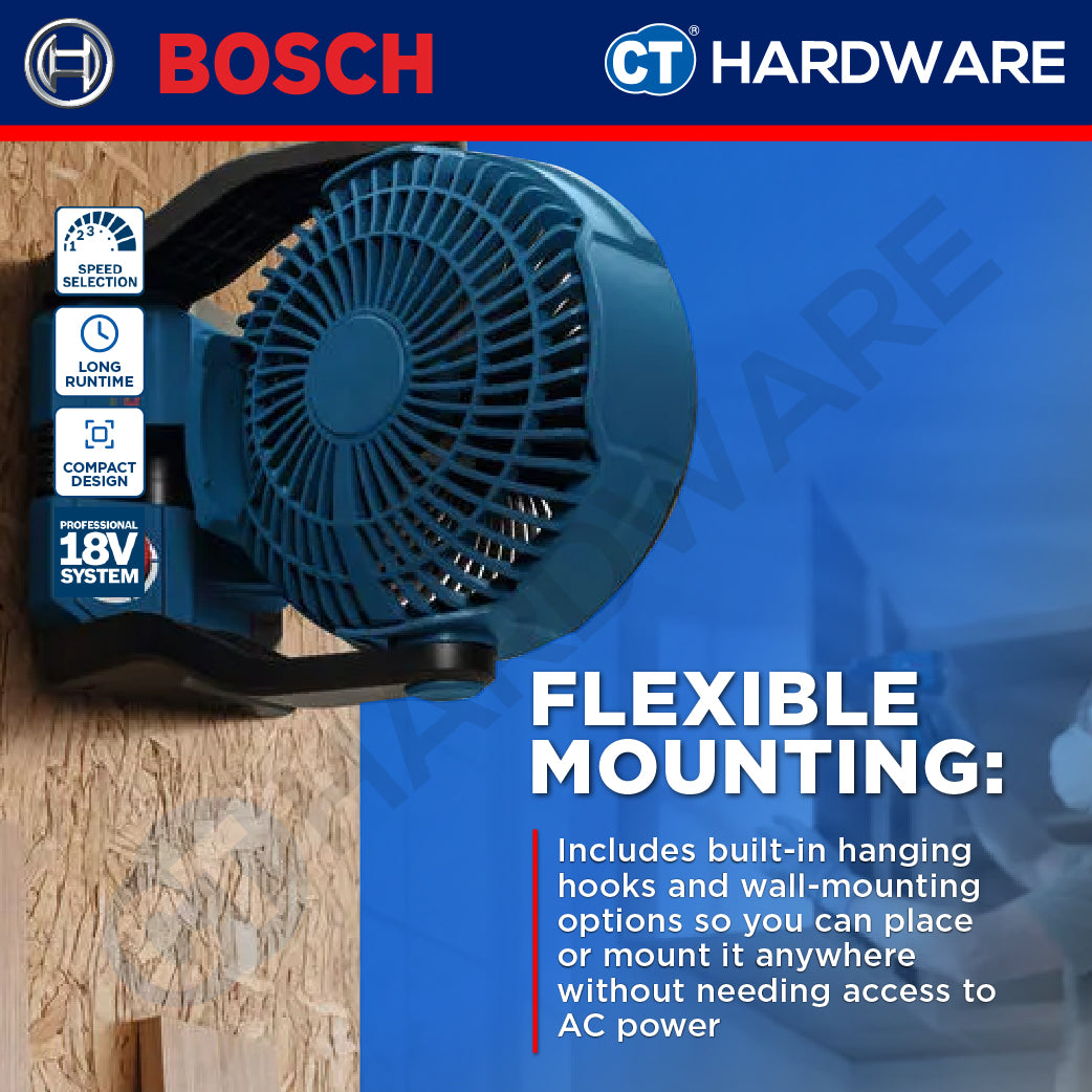 Bosch PRO GVF 18V-400 Cordless Jobsite Fan 18V 400m³/h Solo [06019U1480]