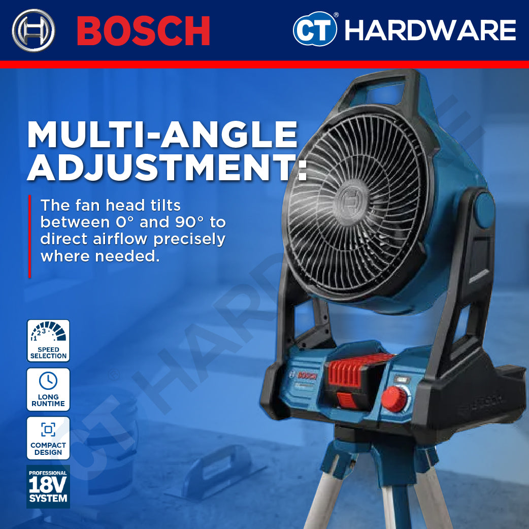 Bosch PRO GVF 18VH-1300 Hybrid Jobsite Fan 18V 1300m³/h Solo [06019U1080]