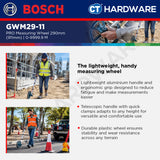 Bosch PRO GWM29-11 Measuring Wheel 292.1mm 9999.9m [06010740F0]