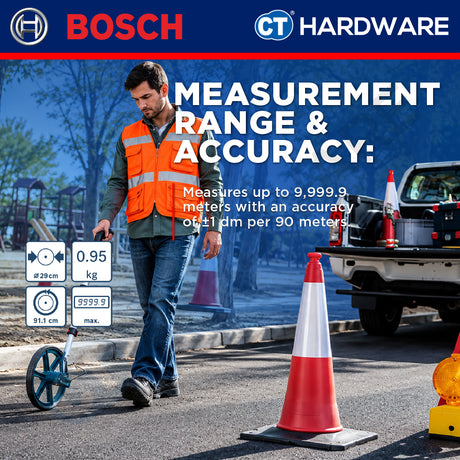 Bosch PRO GWM29-11 Measuring Wheel 292.1mm 9999.9m [06010740F0]