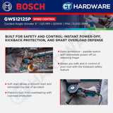 Bosch GWS12125P Corded Angle Grinder 5" | 125MM | 1200W | M14 | 11,000RPM With Speed Control
