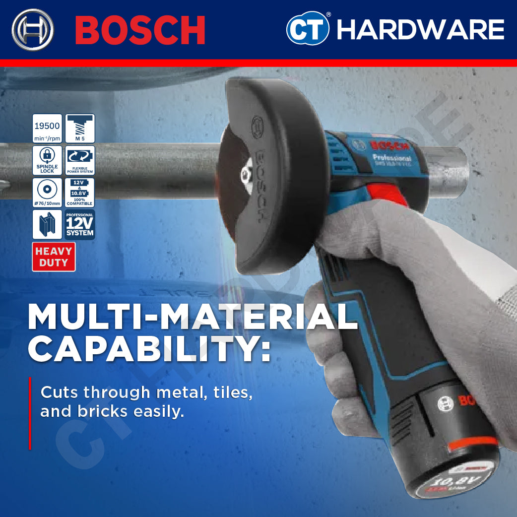 Bosch PRO GWS 12V-76 Cordless Angle Grinder 12V 76mm Solo [06019F2000]