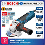 Bosch GWS 17-125 CI Professional Angle Grinder 1700W 5" 125mm [060179G002 | GWS17125CI]