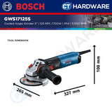 Bosch GWS17125S Corded Angle Grinder 5" | 125MM | 1200W | M14 | 11,500 RPM