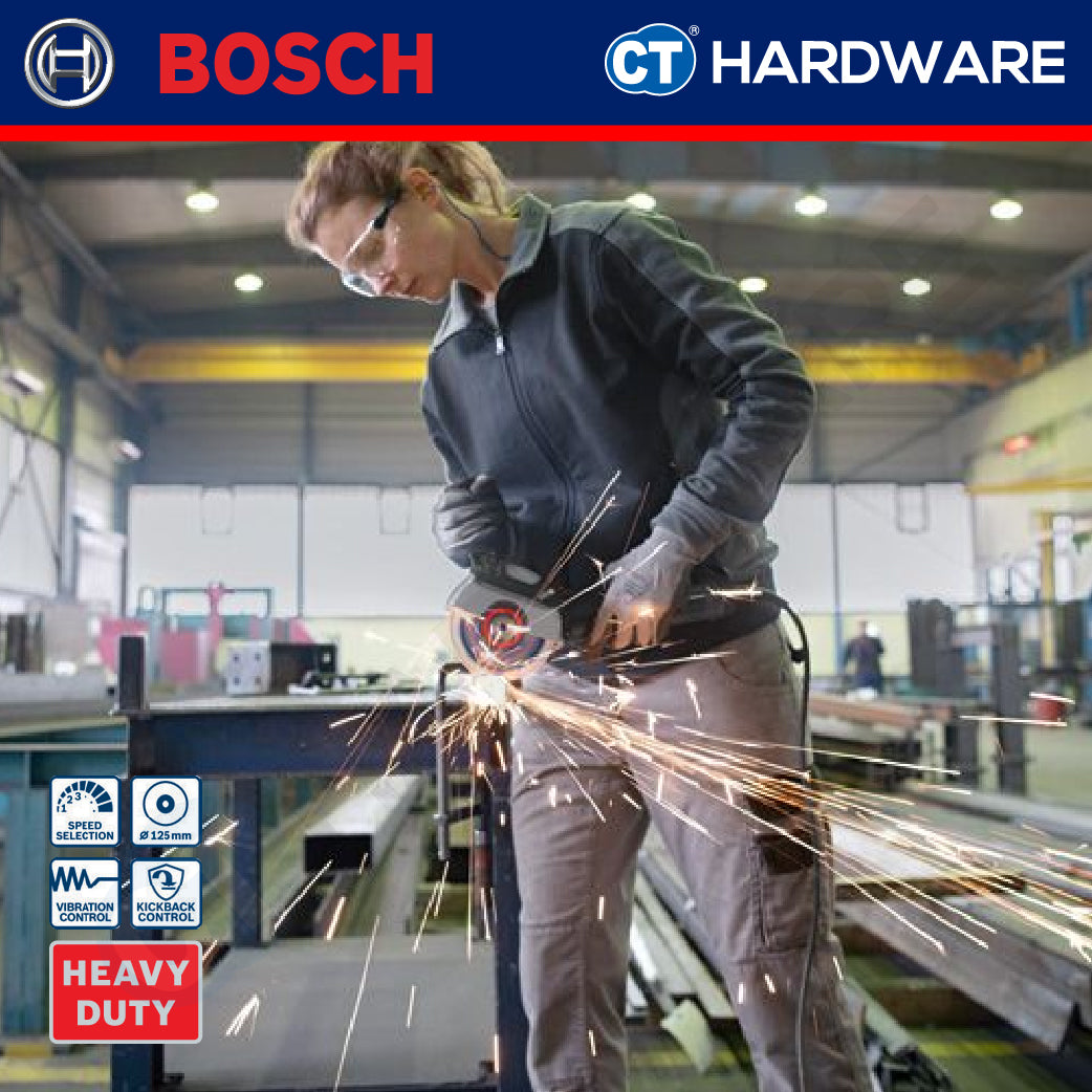 Bosch GWS17125S Corded Angle Grinder 5" | 125MM | 1200W | M14 | 11,500 RPM