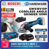 Bosch GWS 18V-10 P Professional Cordless Angle Grinder 18V 4" 100mm | SOLO | 2-Battery [06019J41K0 | GWS18V10PSOLO]