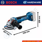 Bosch GWS 18V-10 P Professional Cordless Angle Grinder 18V 4" 100mm | SOLO | 2-Battery [06019J41K0 | GWS18V10PSOLO]