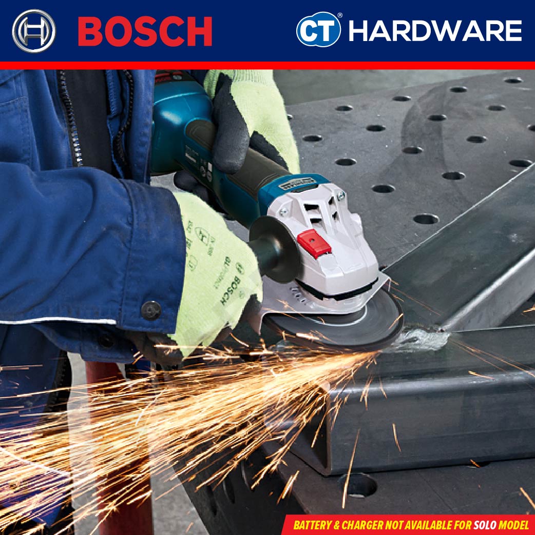 Bosch GWS 18V-10 Professional Cordless Brushless Angle Grinder 18V 4" 100MM | SOLO | 4.0Ah | 8.0Ah [06019J40K0 | GWS18V10SOLO]