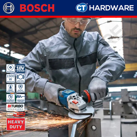 Bosch GWS 18V-15 PSC SOLO BITURBO Cordless Brushless Angle Grinder 18V 5" With Out Battery & Charger [GWS18V15PSCSOLO]