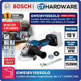 Bosch GWS18V15SSOLO  Cordless Brushless Angle Grinder 18V | 4" | 100MM | M10 With out Battery & Charger [ SOLO UNIT ]