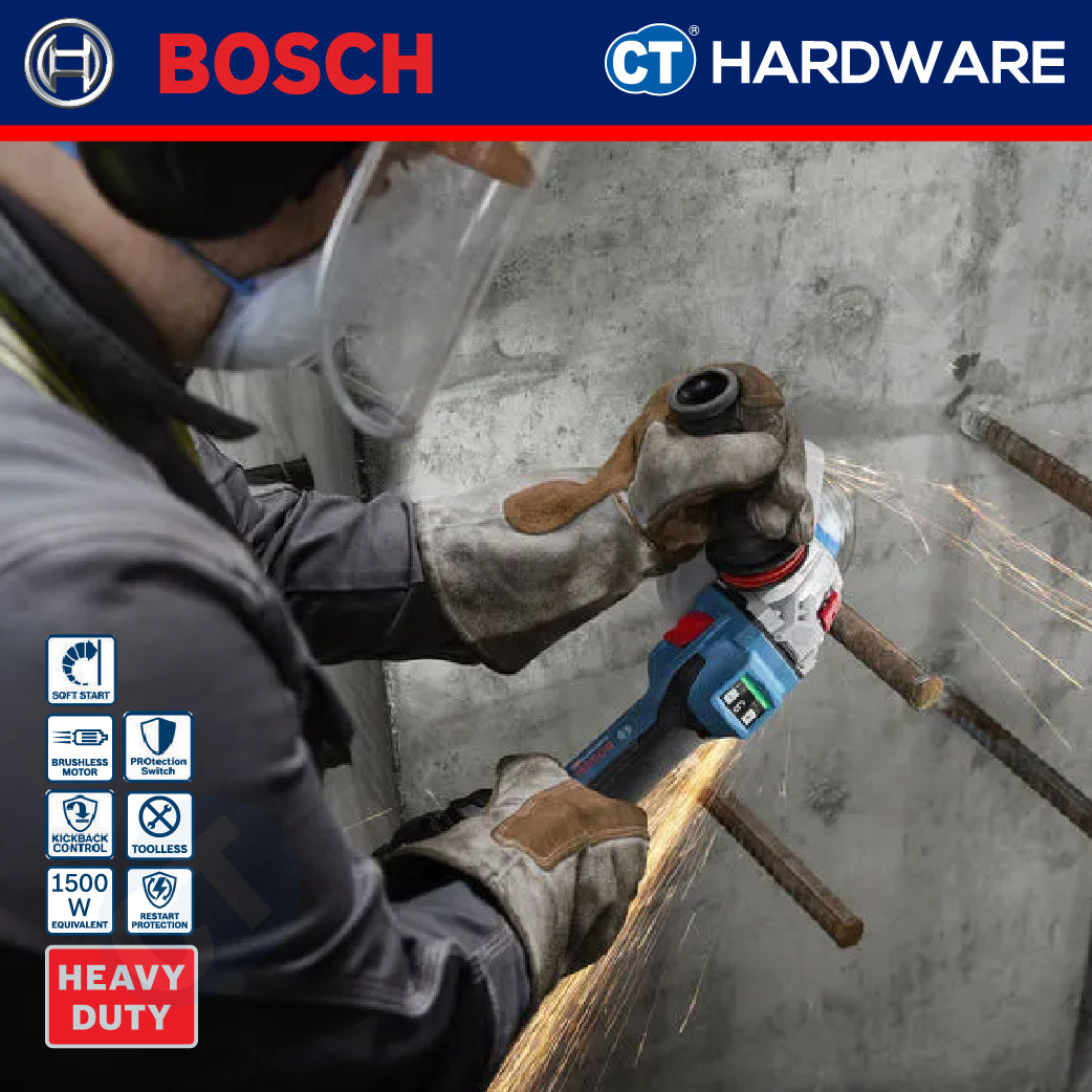 Bosch GWS18V15SSOLO  Cordless Brushless Angle Grinder 18V | 4" | 100MM | M10 With out Battery & Charger [ SOLO UNIT ]