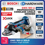 BOSCH GWX 180-LI CORDLESS BRUSHLESS ANGLE GRINDER (X-LOCK) 18V 5" 06019H91K0 WITHOUT BATTERY & CHARGER (SOLO UNIT)