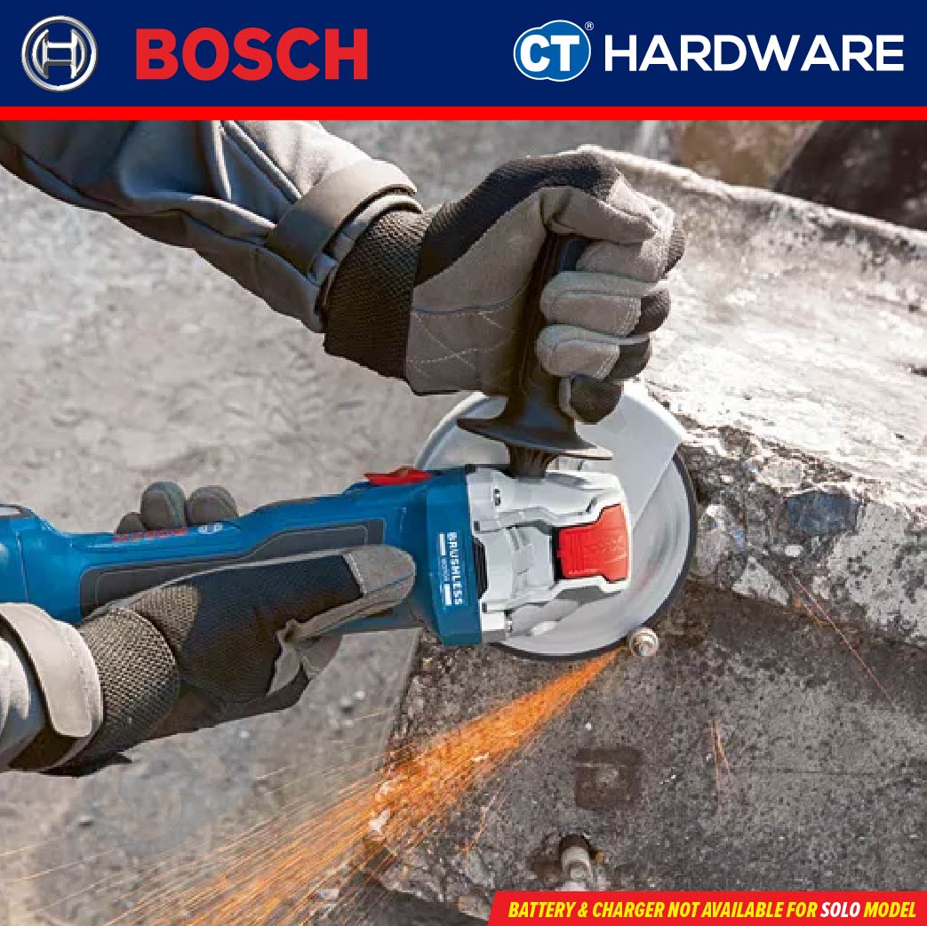 BOSCH GWX 180-LI CORDLESS BRUSHLESS ANGLE GRINDER (X-LOCK) 18V 5" 06019H91K0 WITHOUT BATTERY & CHARGER (SOLO UNIT)