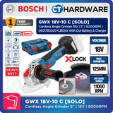 Bosch GWX 18V-10 C SOLO Cordless Angle Grinder 18V 5" with X-LOCK [GWX18V10CSOLO]