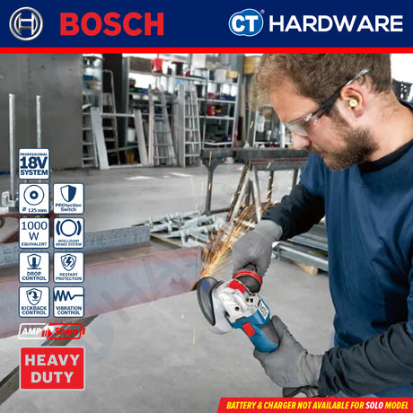 Bosch GWX 18V-10 C SOLO Cordless Angle Grinder 18V 5" with X-LOCK [GWX18V10CSOLO]