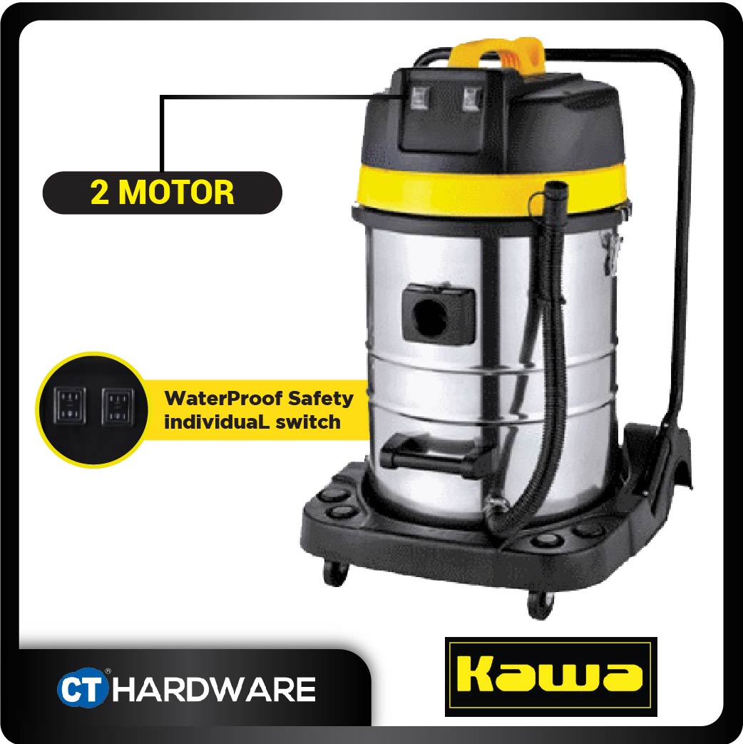 KAWA ZD98-2B-70L Wet & Dry Vacuum Cleaner (2 motor)