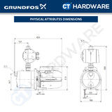 Grundfos JP4-54PM1 Self-Priming Water Booster Pump [0.75kW]