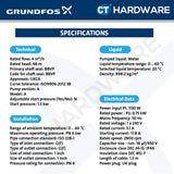 Grundfos JP4-54PM1 Self-Priming Water Booster Pump [0.75kW]